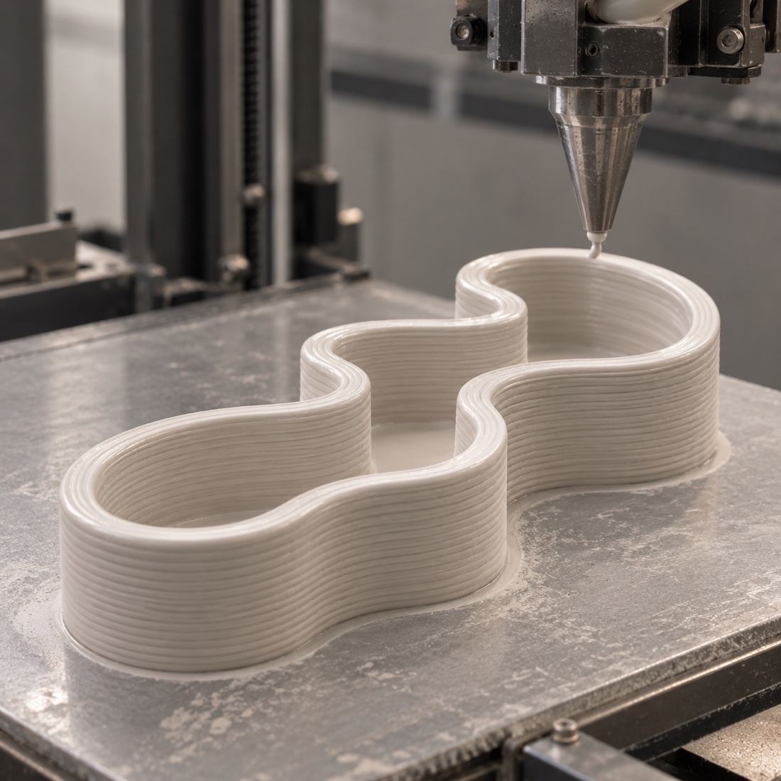 Digital ceramic manufacturing in progress